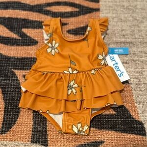 NWT Carter’s Floral One Piece Bathing Suit Baby Size 3 Months